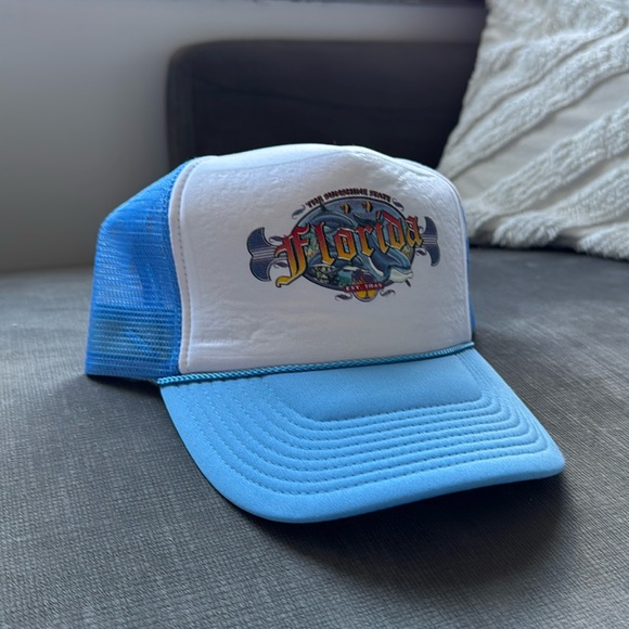 Vintage Florida Sunshine State Snapback / 90s / Mesh Trucker Style - Picture 1 of 7